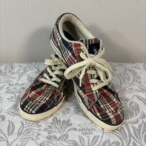 VTG U.S. POLO ASSN Canvas Sneakers Womens Sz10M Classic Preppy Casual Retro Y2K